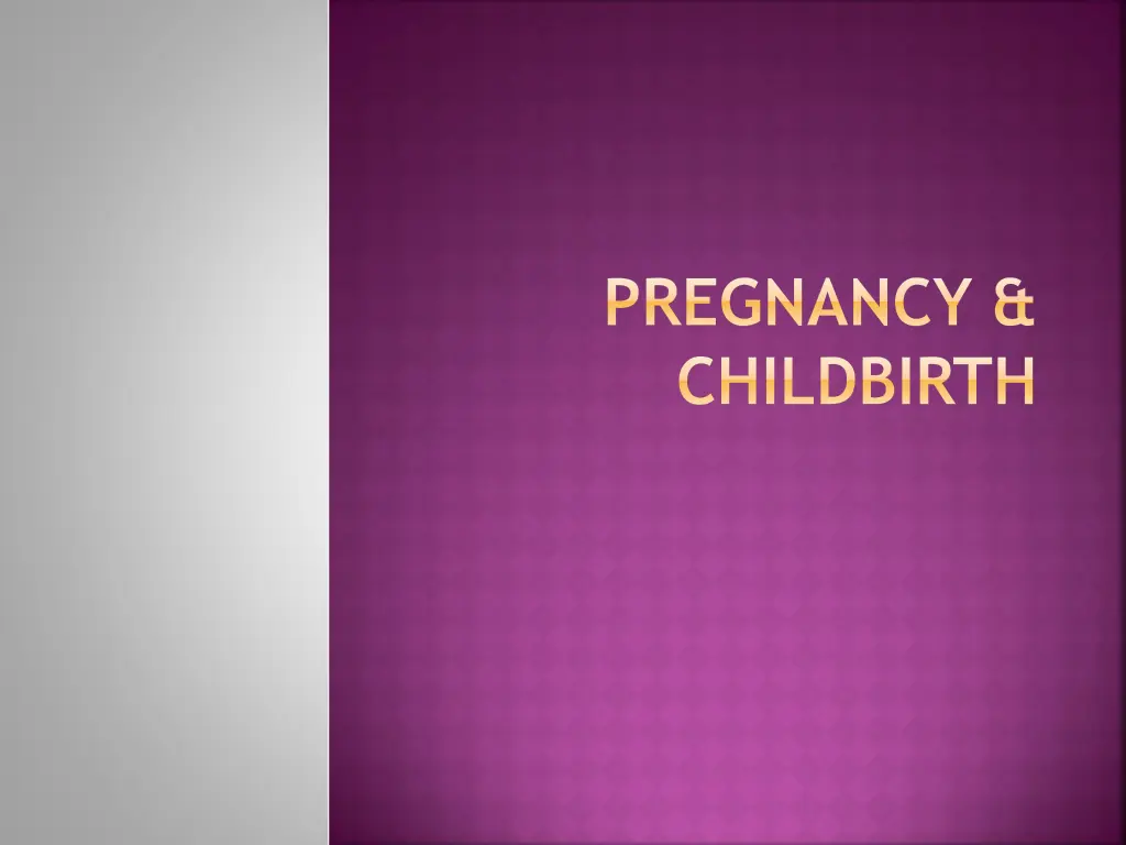 pregnancy childbirth n.w