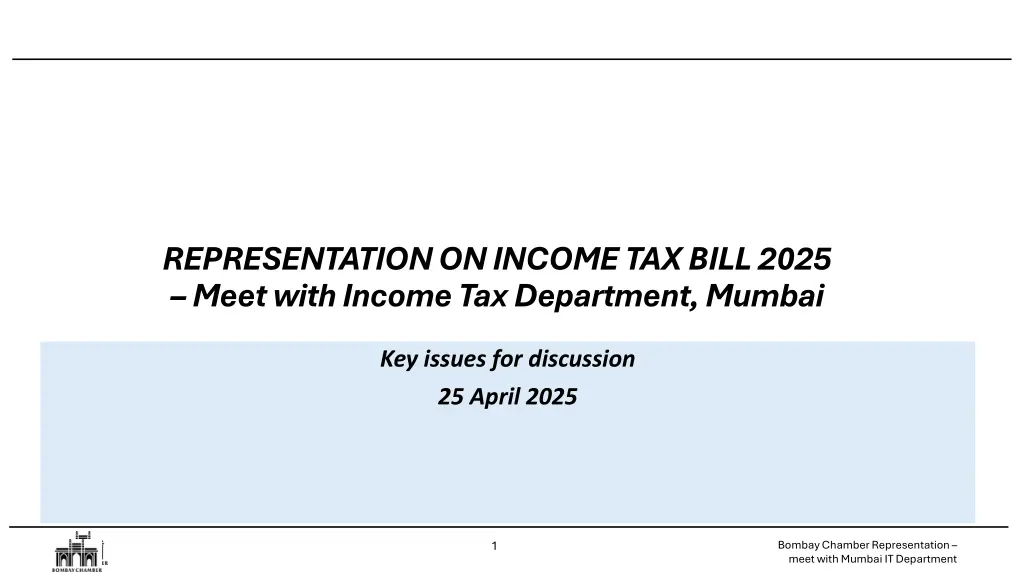 representationon income tax bill 2025 meet with n.w