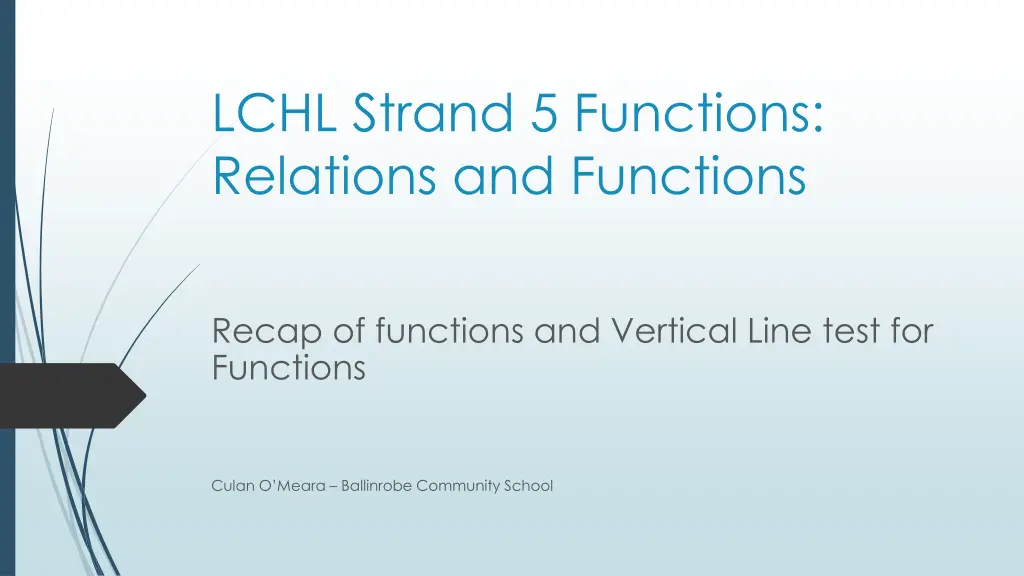 lchl strand 5 functions relations and functions n.w