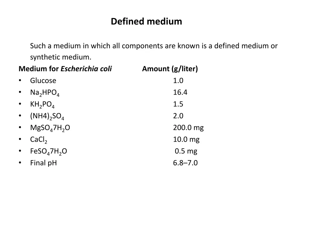 defined medium n.w