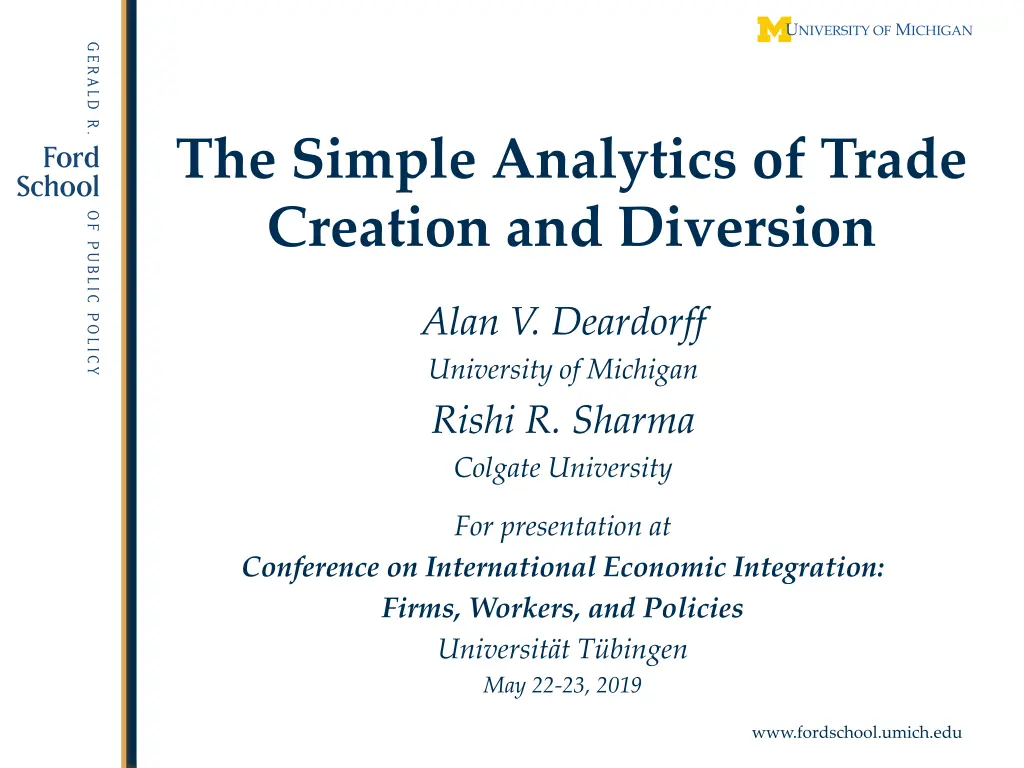the simple analytics of trade creation n.w