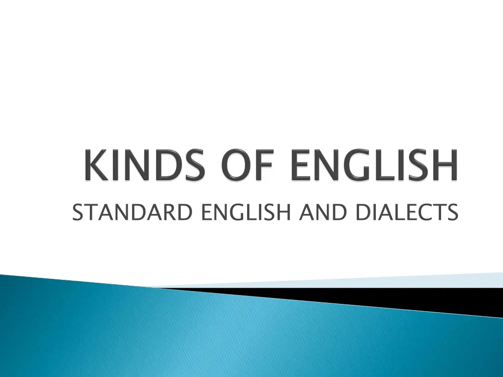 standard english and dialects n.w