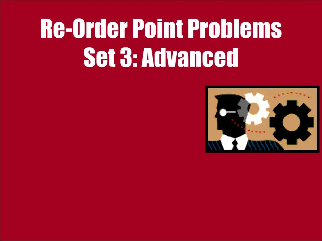 re order point problems set 3 advanced n.w