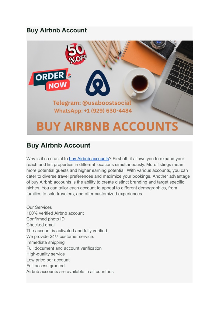buy airbnb account n.w
