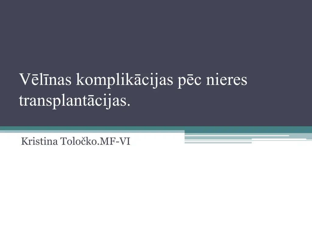 v l nas komplik cijas p c nieres transplant cijas n.w