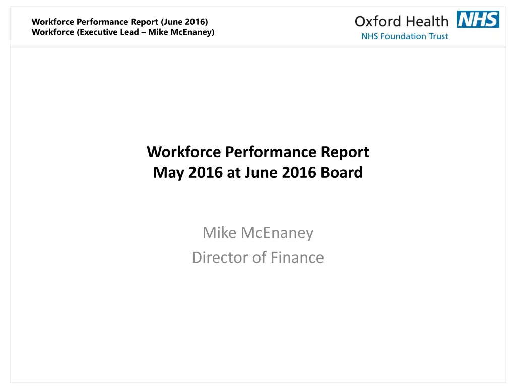 workforce performance report june 2016 workforce n.w