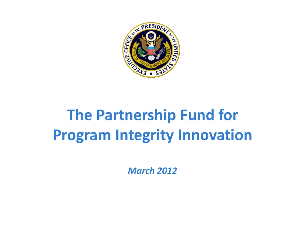 the partnership fund for program integrity n.w
