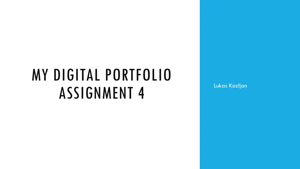 my digital portfolio assignment 4 n.w