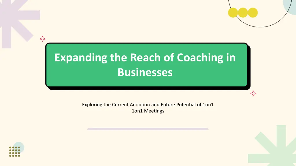 expanding the reach of coaching in businesses n.w