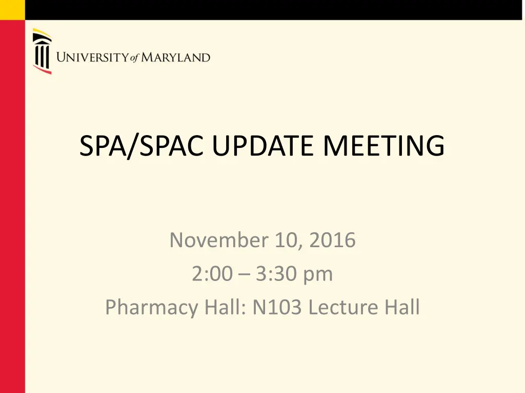spa spac update meeting n.w