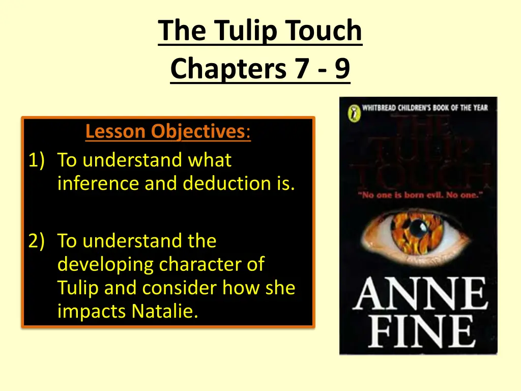 the tulip touch chapters 7 9 n.w