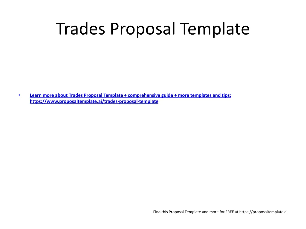 trades proposal template n.w