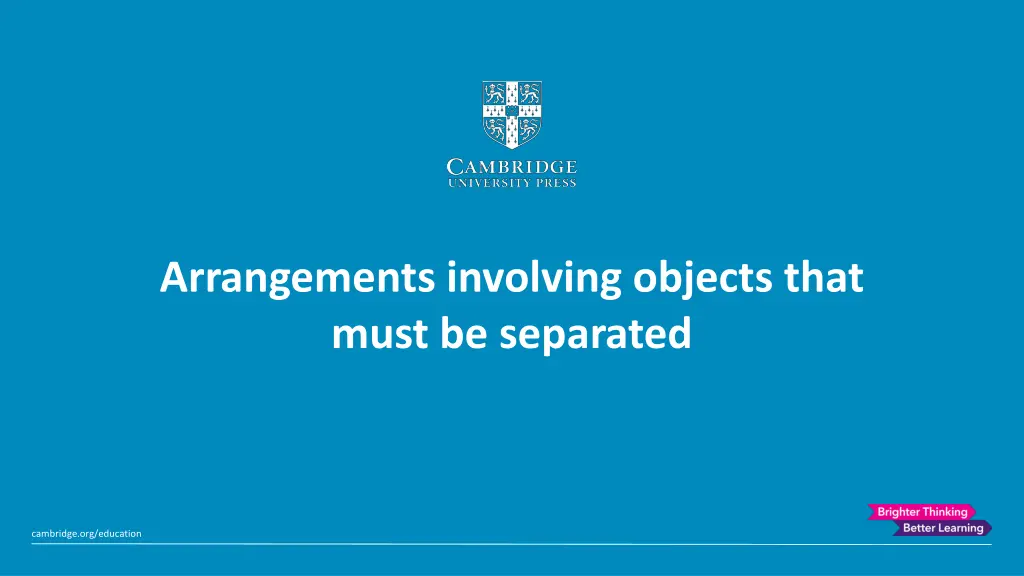 arrangements involving objects that must n.w