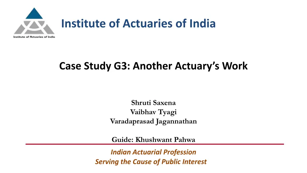 institute of actuaries of india n.w