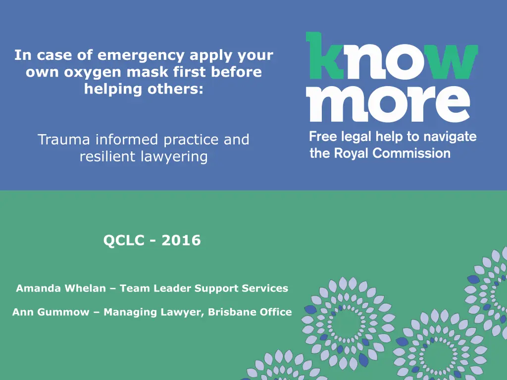 in case of emergency apply your own oxygen mask n.w