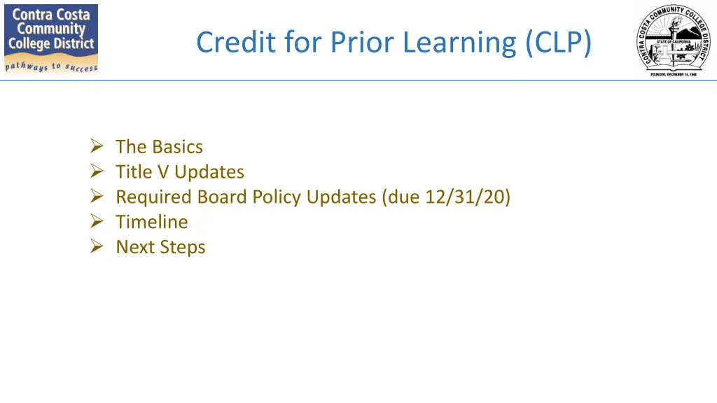 credit for prior learning clp n.w