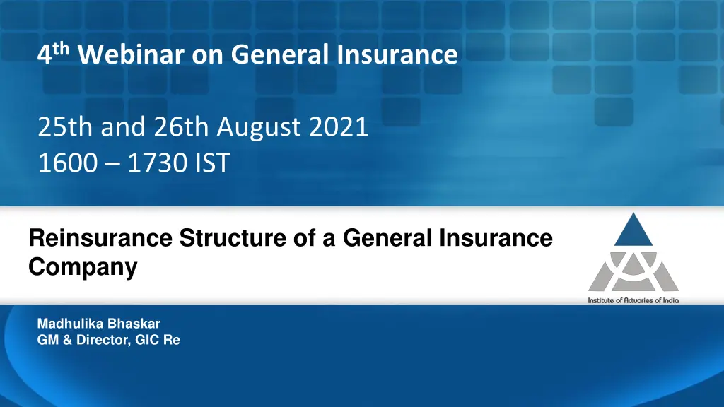 4 th webinar on general insurance n.w