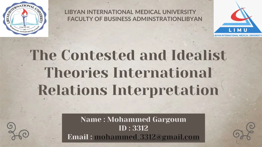 libyan international medical university faculty n.w