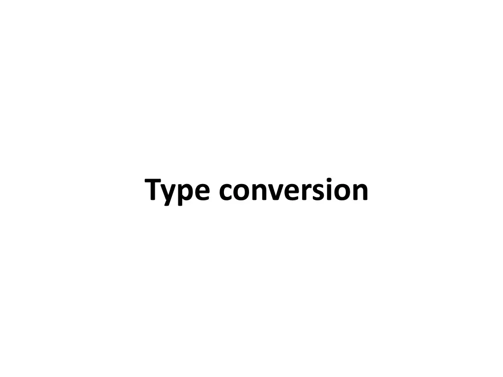 type conversion n.w