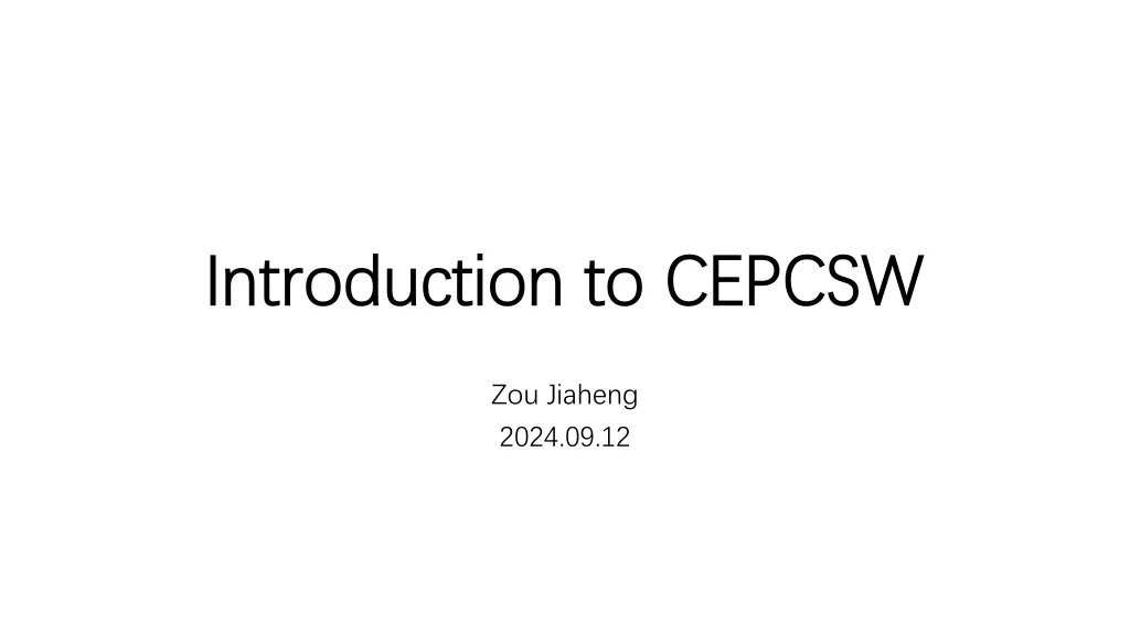 introduction to cepcsw introduction to cepcsw n.w