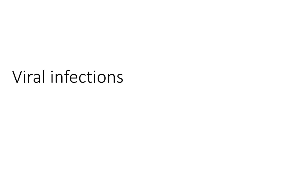 viral infections n.w