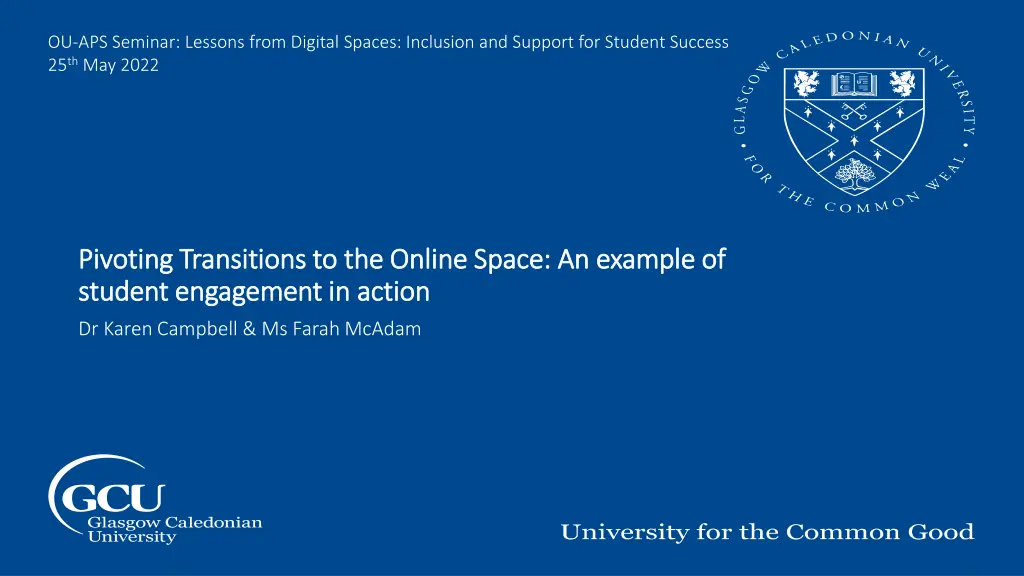 ou aps seminar lessons from digital spaces n.w