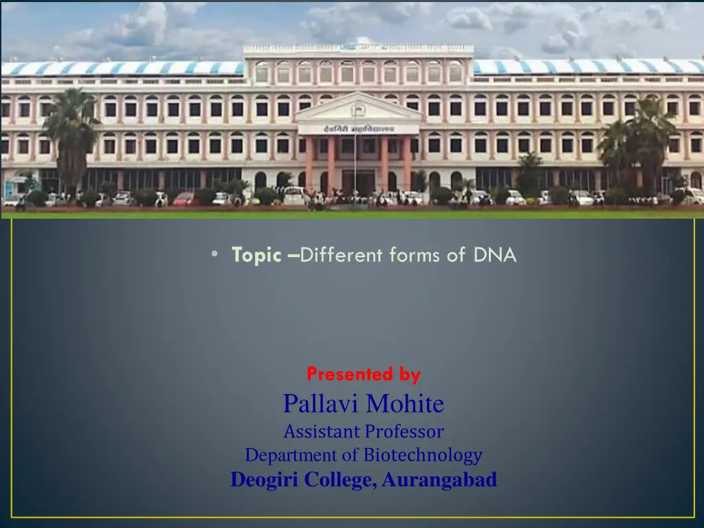 topic different forms of dna n.w