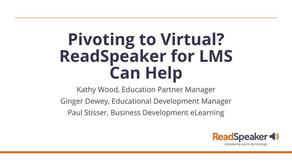pivoting to virtual readspeaker for lms can help n.w