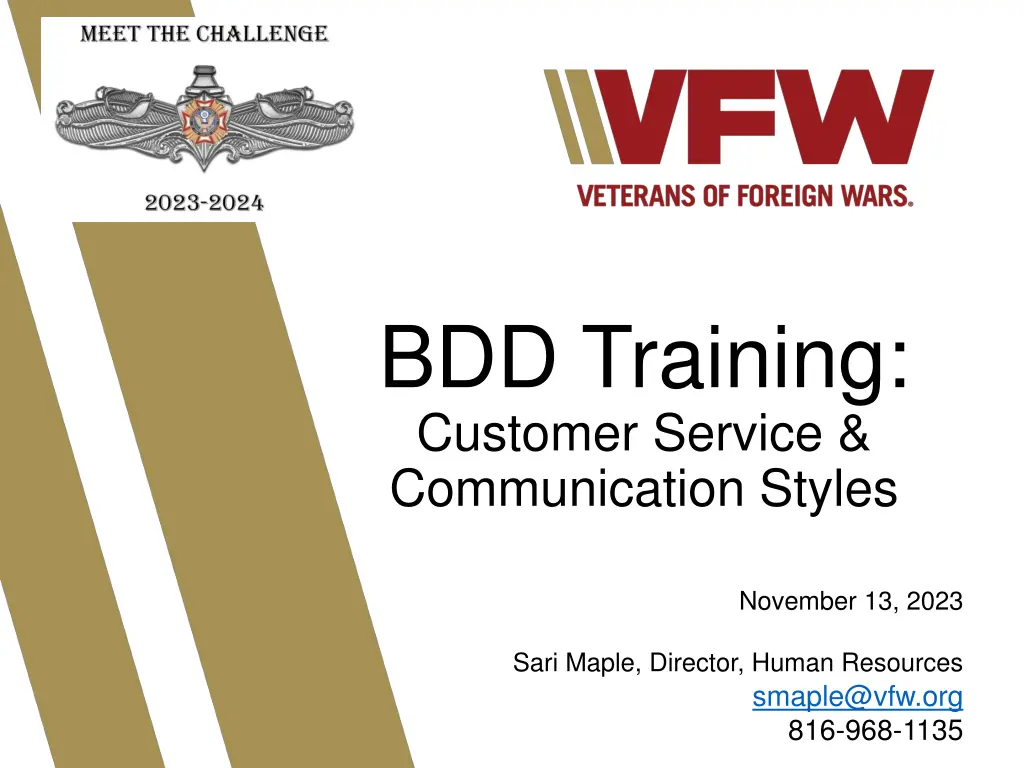 bdd training customer service communication styles n.w