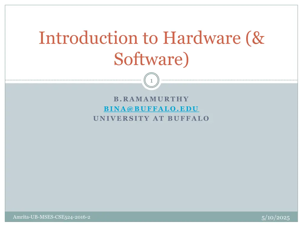 introduction to hardware software n.w