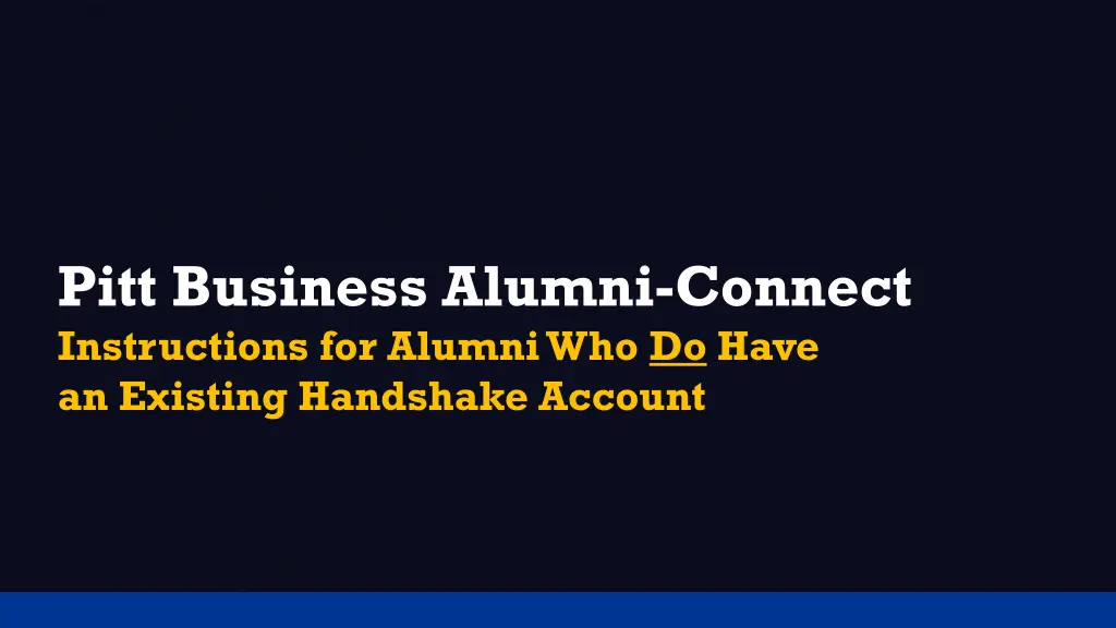 pitt business alumni connect instructions n.w