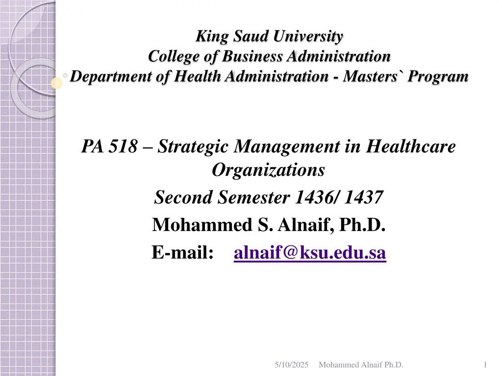 king saud university college of business n.w