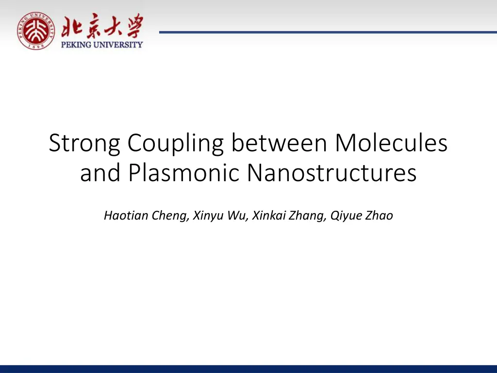 strong coupling between molecules and plasmonic n.w