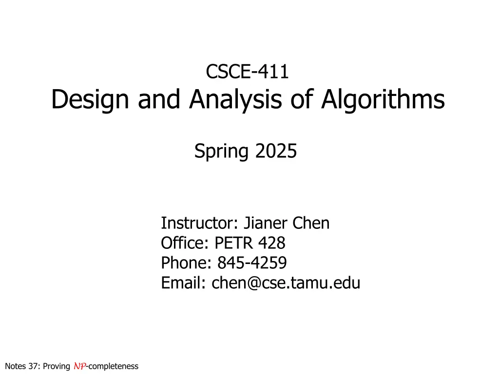 csce 411 n.w