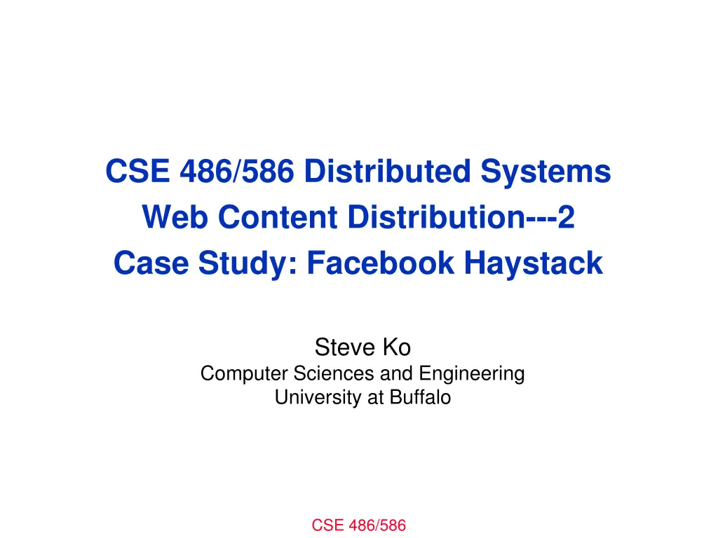 cse 486 586 distributed systems web content n.w