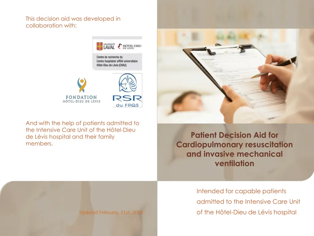 this decision aid was developed in collaboration n.w