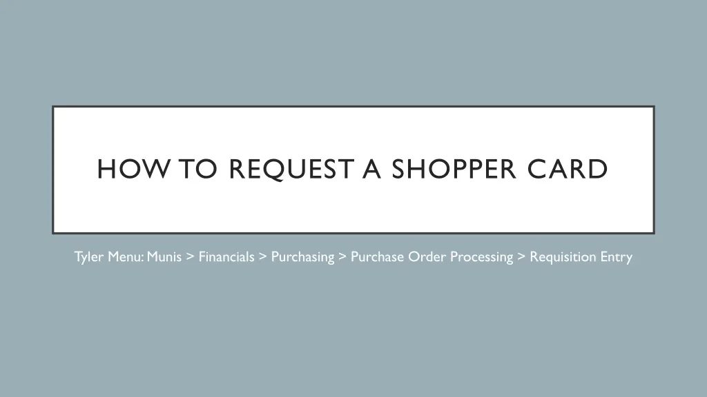 how to request a shopper card n.w