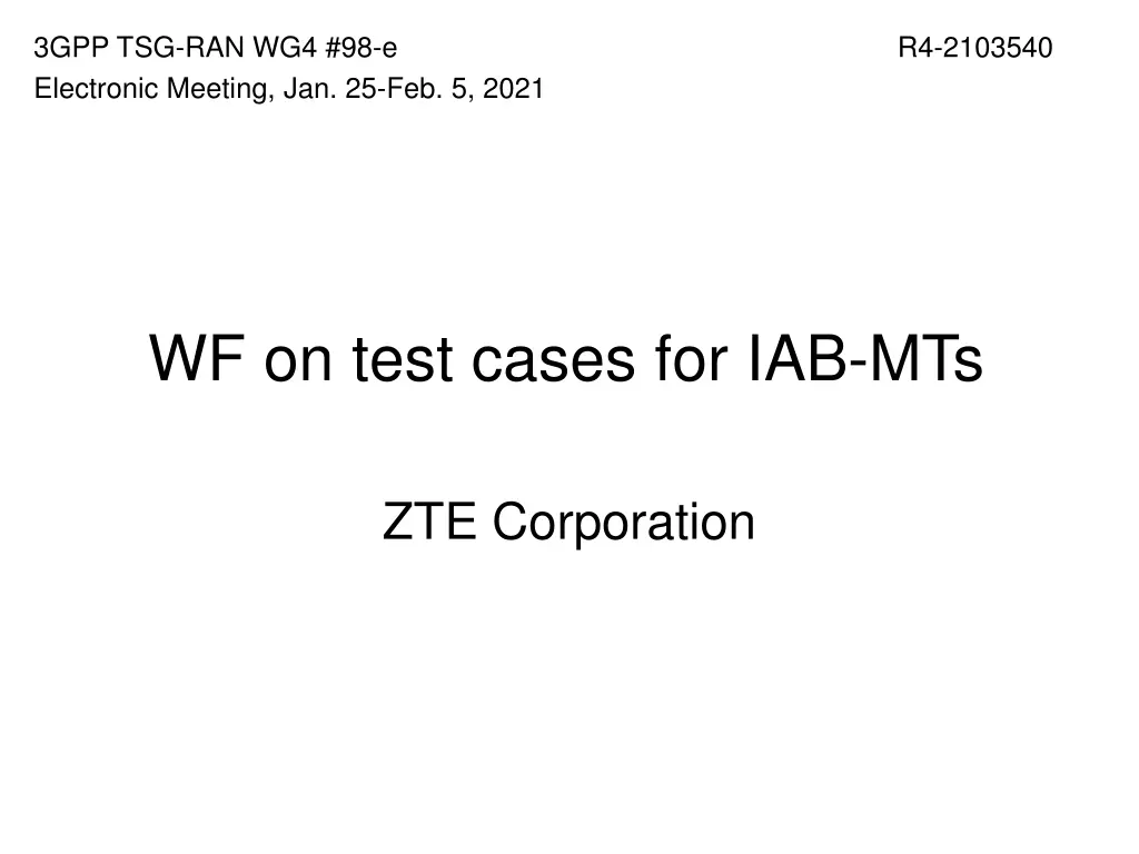 3gpp tsg ran wg4 98 e electronic meeting n.w