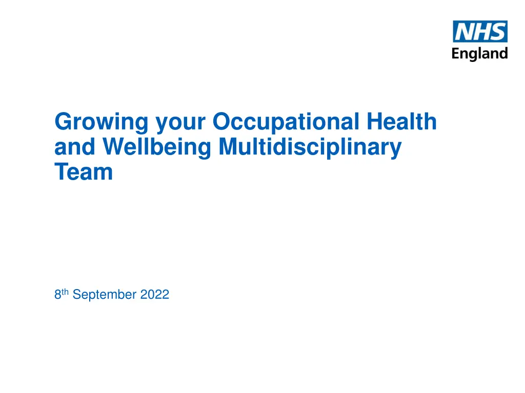 growing your occupational health and wellbeing n.w