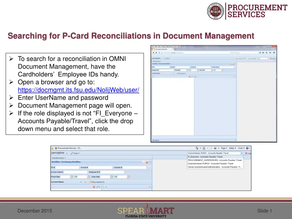 searching for p card reconciliations in document n.w