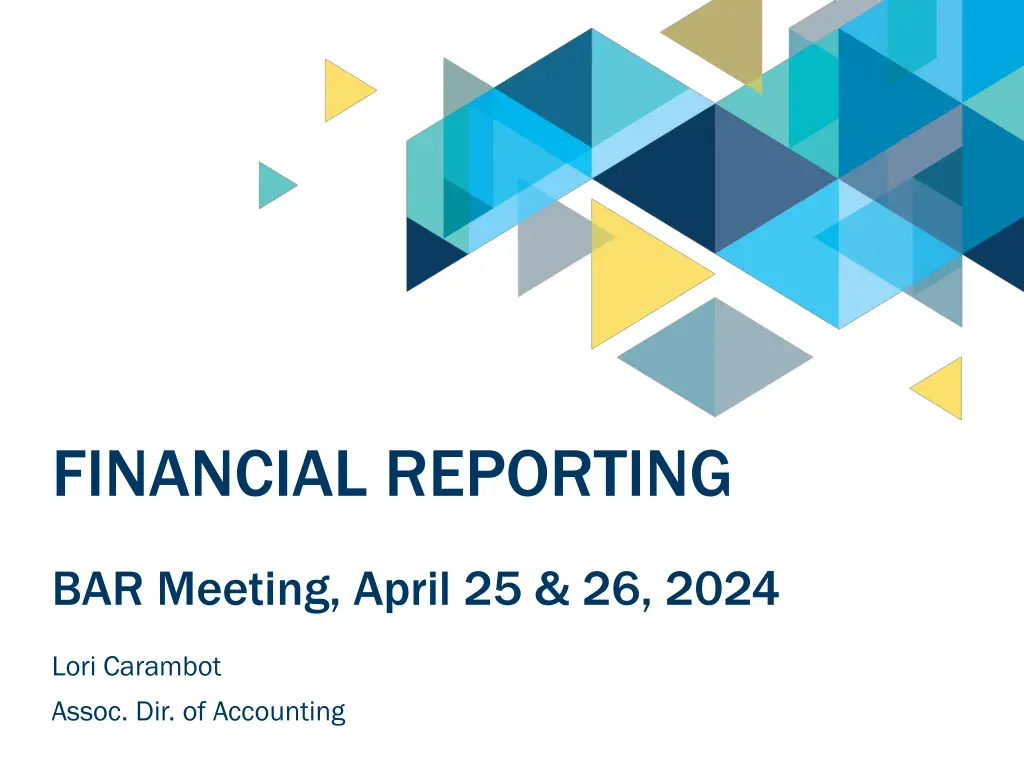 financial reporting n.w