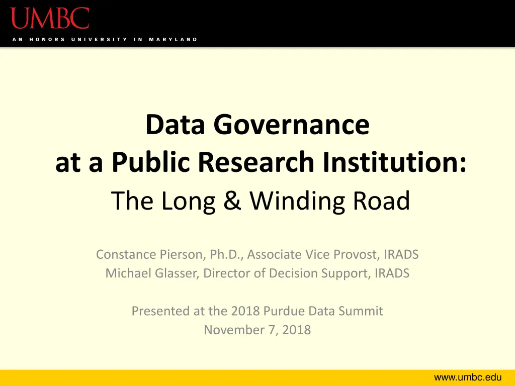 data governance at a public research institution n.w