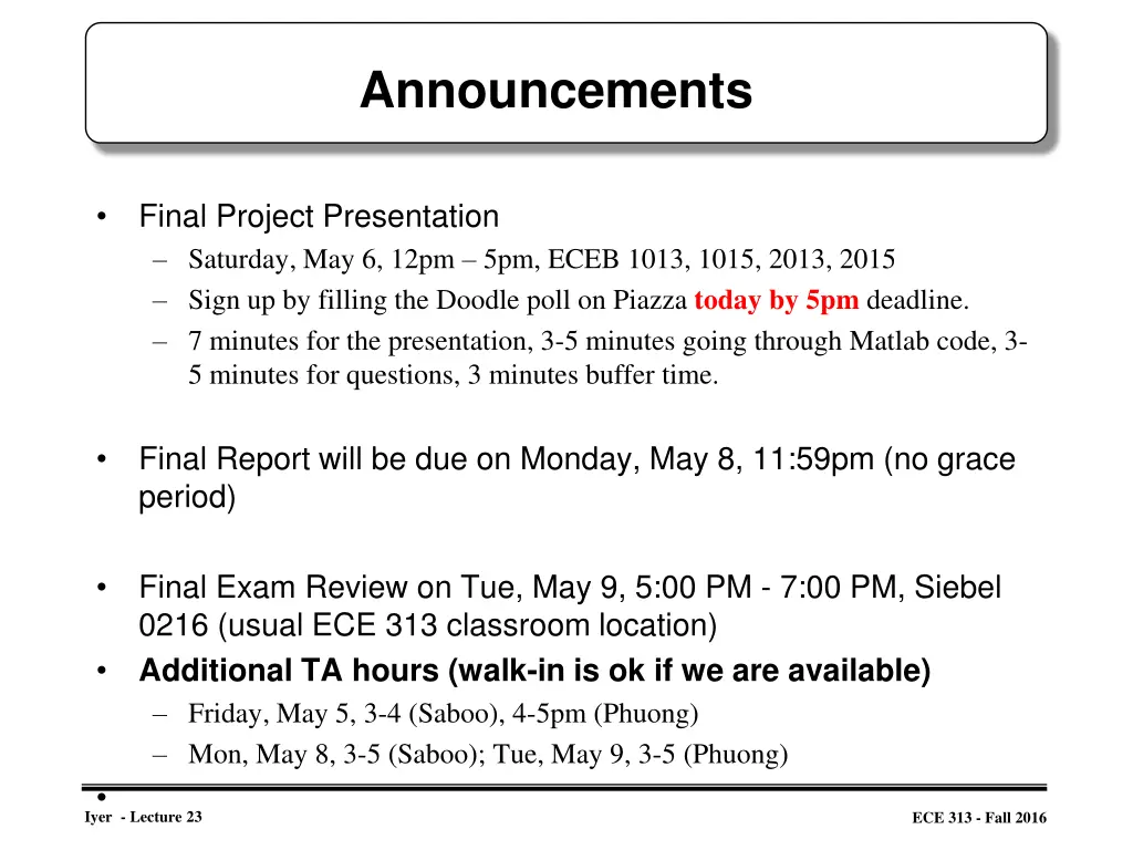 announcements n.w