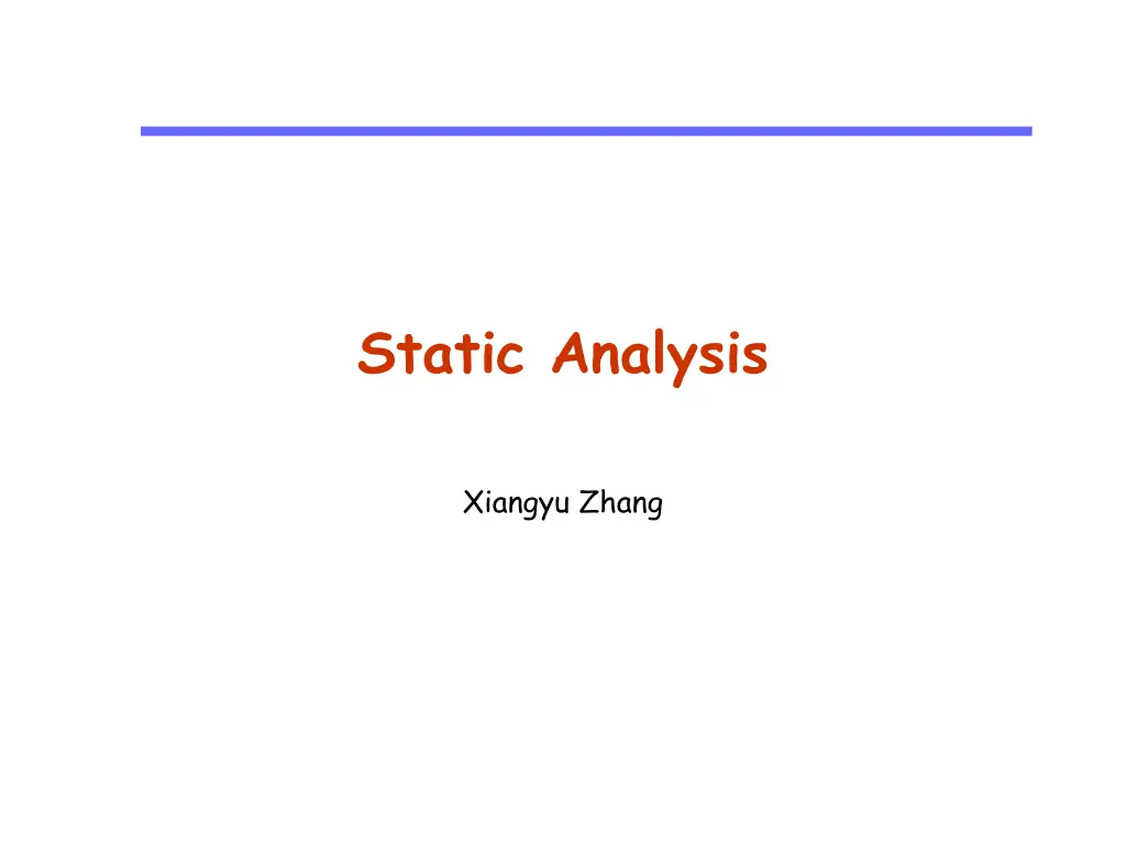 static analysis n.w