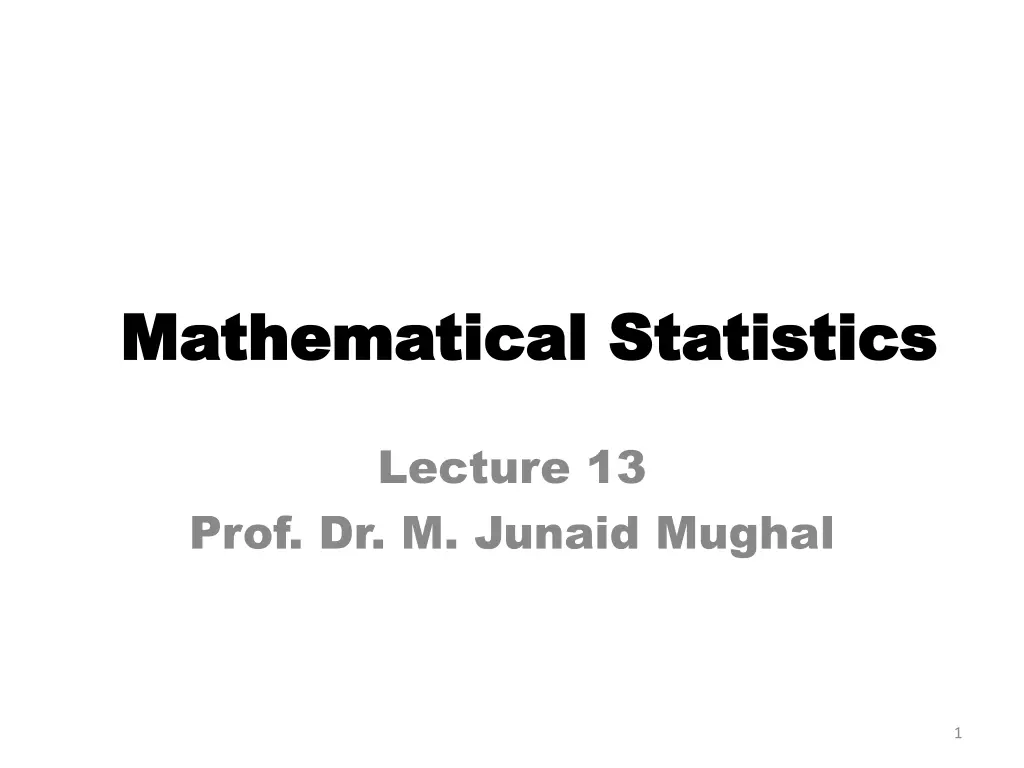 mathematical statistics mathematical statistics n.w