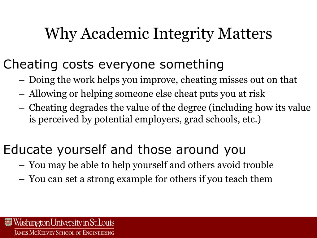 why academic integrity matters n.w
