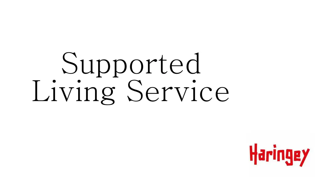 supported living service n.w