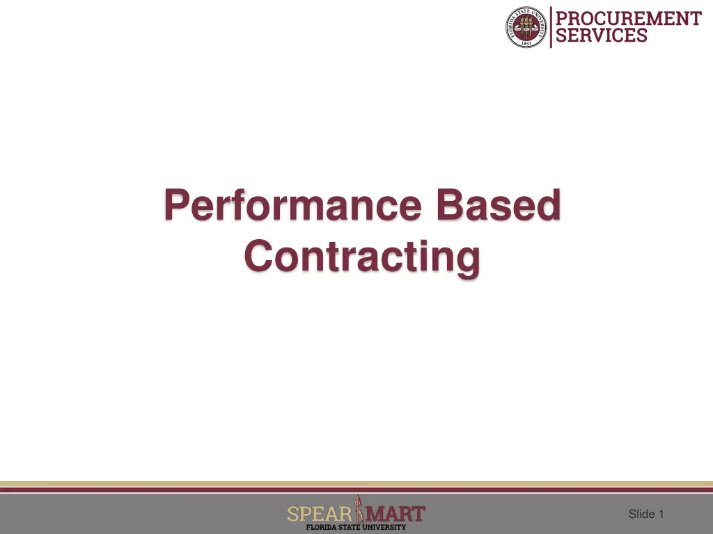 performance based contracting n.w