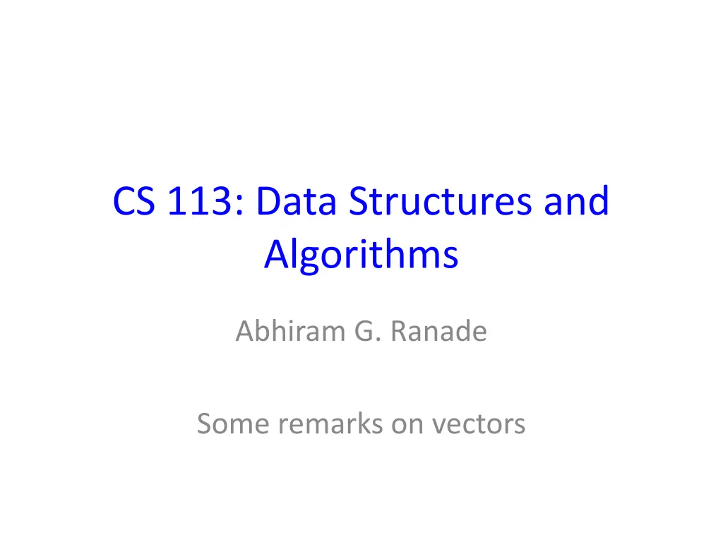 cs 113 data structures and algorithms n.w