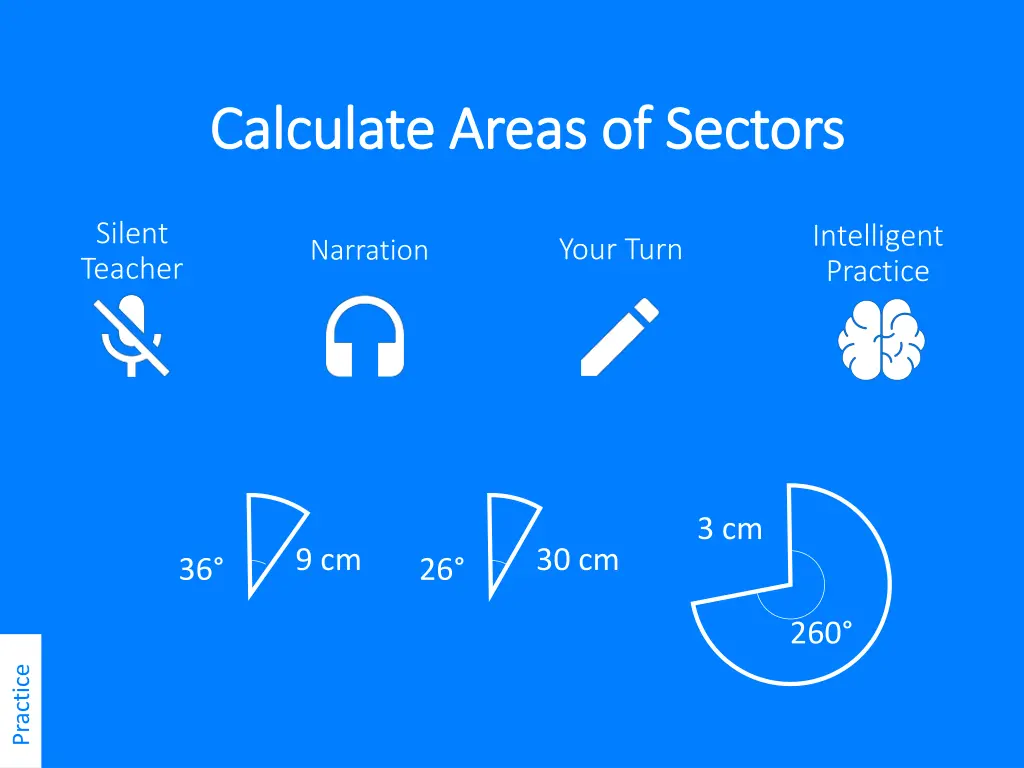 calculate areas of sectors calculate areas n.w
